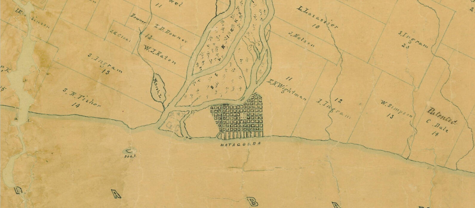 James Selkirk's 1839 Map of Matagorda County