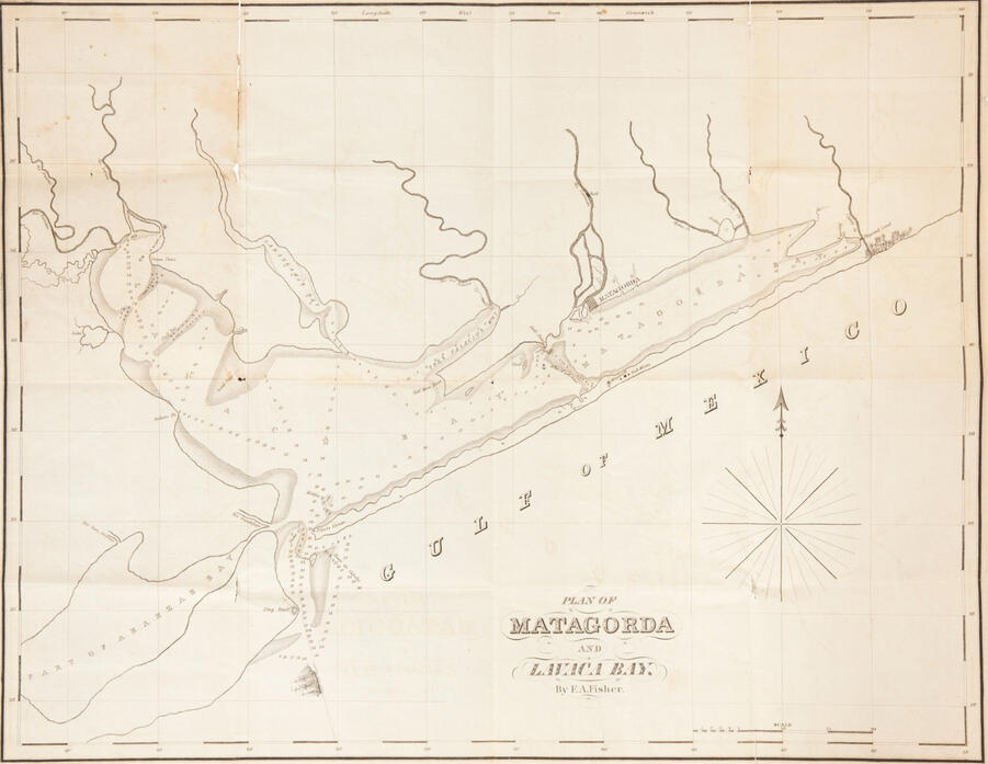 1840 - Plan of Matagorda and Lavaca Bay, by Fisher Ames Fisher via Heritage Auctions